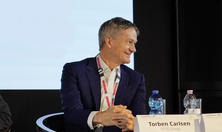 DFDS Group CEO Torben Carlsen at this year's Shippax Ferry Conference © Shippax