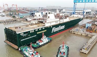 FINNECO III launched in China Merchants Jinling Shipyard © Finnlines