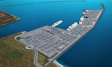 Illustration of the new port in Cagliari