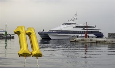 Here high-speed ferry ADRIANA celebrating Jadrolinija's 11th million passenger on Dec 5 last year