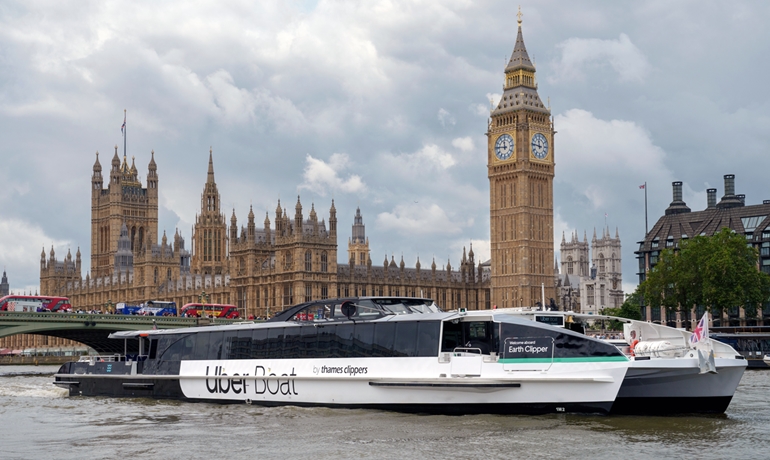 EARTH CLIPPER was the first of the three to be delivered © Uber Boat by Thames Clippers EARTH CLIPPER was the first of the three to be delivered © Uber Boat by Thames Clippers