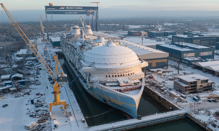 ICON OF THE SEAS float out © Meyer Turku