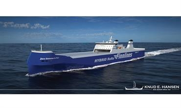 The GG5Gs for Finnlines have four rather than five cargo decks as the weather deck will be primarily used for container and portable tank stowage purposes. © Knud E. Hansen The GG5Gs for Finnlines have four rather than five cargo decks as the weather deck will be primarily used for container and portable tank stowage purposes. © Knud E. Hansen