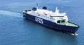 One of DFDS's two existing sister ships on the Strait of Gibraltar. © DFDS
