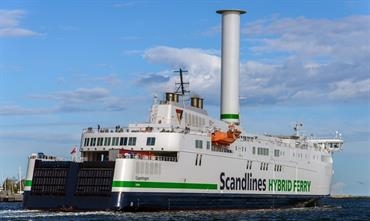 Scandlines' COPENHAGEN had rotor sail installed in 2020. Sistership BERLIN will follow shortly © Christian Costa Scandlines' COPENHAGEN had rotor sail installed in 2020. Sistership BERLIN will follow shortly © Christian Costa