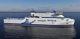 Rendering of NorthLinks new freight-flex RoPax newbuildings © naValue Rendering of NorthLinks new freight-flex RoPax newbuildings © naValue