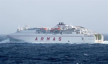 Between 2008 and 2012 Armas operated a weekly Funchal-Portimão service using VOLCAN DE TIJARAFE © Frank Lose