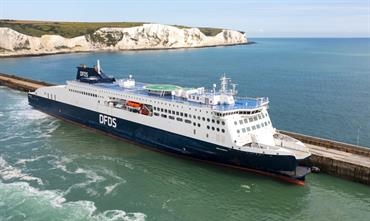 Stena RoRo's E-Flexer Class CÔTE D'OPALE replaced CALAIS SEAWAYS on the Dover-Calais route. © DFDS