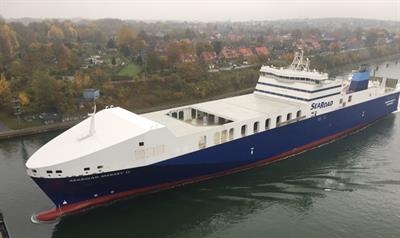 SEAROAD MERSEY II in the Kiel Canal on her way to Tasmania © Photo Frank Behling