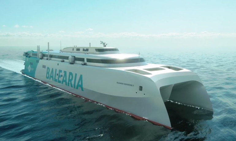 Astilleros Armon and Baleària recently held the keel laying ceromony for ELEANOR ROOSEVELT © Baleària Astilleros Armon and Baleària recently held the keel laying ceromony for ELEANOR ROOSEVELT © Baleària