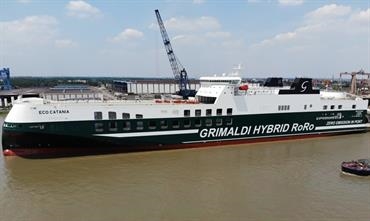 The fifth GG5G has been delivered – seven more to go! © Grimaldi Group The fifth GG5G has been delivered – seven more to go! © Grimaldi Group