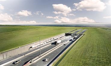 Visualisation of the Fehmarnbelt Tunnel on the Danish side. © Femern A/S