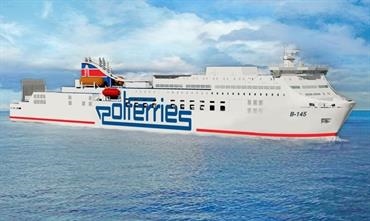 Construction of Polferries' newbuilding is progressing according to plan © Polferries