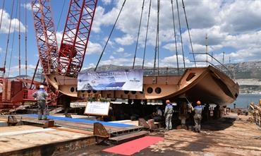 At the occasion of the keel laying ceremony of JANSSONIUS, Oceanwide’s founder and shareholder Wijnand van Gessel hinted that up to two more expedition vessels could potentially be built by Brodosplit. © Brodosplit