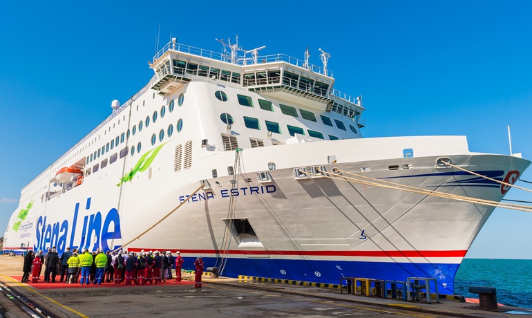 STENA ESTRID has been delivered on-time by its Chinese builders © Stena Line