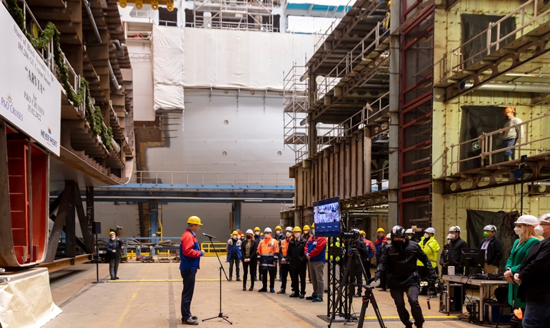 ARVIA coin-laying ceremony © P&O Cruises ARVIA coin-laying ceremony © P&O Cruises
