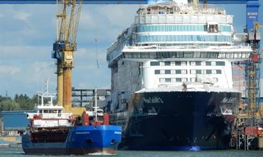 MEIN SCHIFF 2 will move to Kiel for final outfitting © Jukka Huotari MEIN SCHIFF 2 will move to Kiel for final outfitting © Jukka Huotari