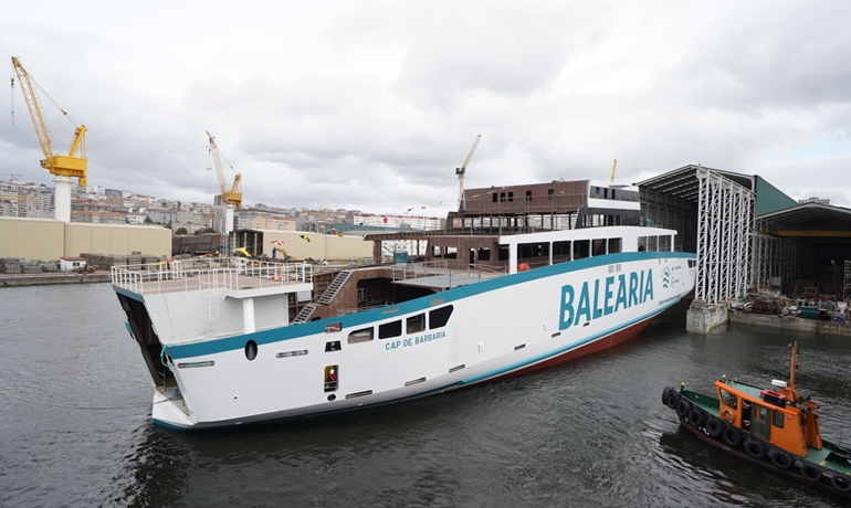 CAP DE BARBARIA launching © Balearia CAP DE BARBARIA launching © Balearia