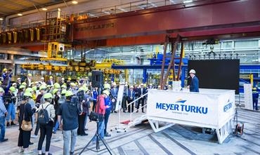 Meyer Turku's new panel line was used for COSTA TOSCANA's first steel cutting © Meyer Turku Meyer Turku's new panel line was used for COSTA TOSCANA's first steel cutting © Meyer Turku