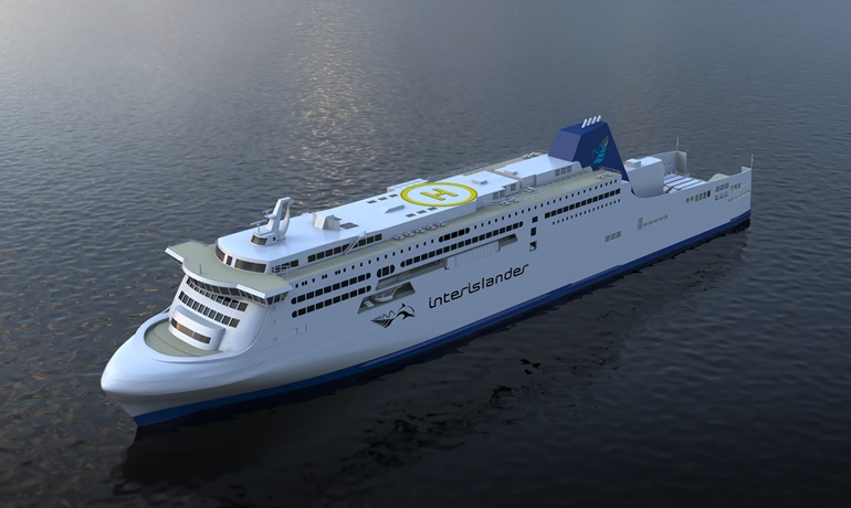 Illustration of the Interislander newbuilds © KiwiRail