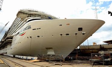 COSTA VENEZIA was floated at the Monfalcone shipyard © Fincantieri