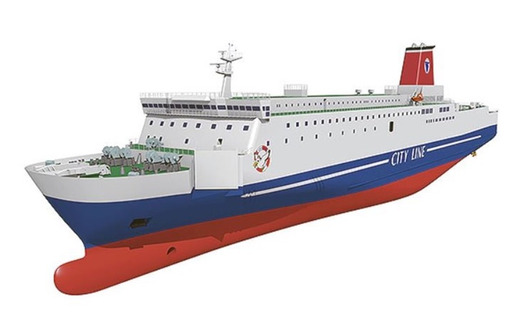 Mitsubishi's Shimonoseki shipyard will build two ro-pax ferries for Meimon Taiyo Ferry (City Line) © Meimon Taiyo Ferry