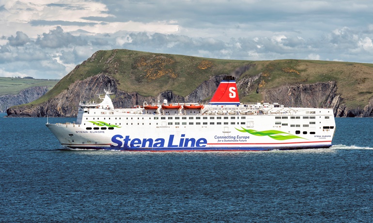 STENA EUROPE is expected back on the Fishguard-Rosslare route later this month © Maritime Photographic
