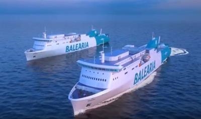 Visentini workhorses with on-deck LNG tanks © Baleària