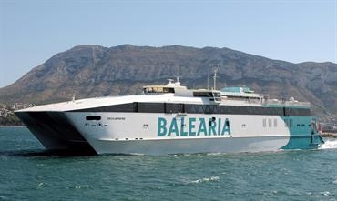 Baleària has resumed passenger services from the Spanish mainland to the Balearics. © Frank Heine Baleària has resumed passenger services from the Spanish mainland to the Balearics. © Frank Heine