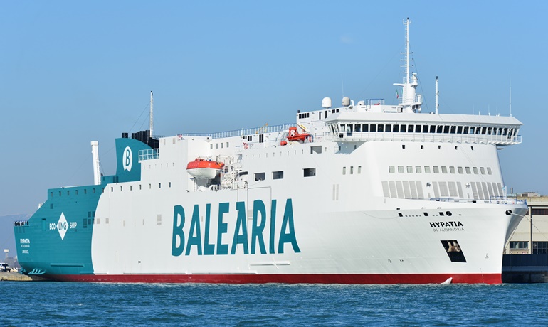HYPATIA DE ALEJANDRIA is one of five Baleària ships to take part in the Green and Connected Ports project t© Marc Ottini