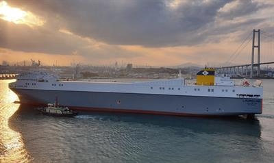 LAURELINE is on her way from Ulsan to Rotterdam © CLdN