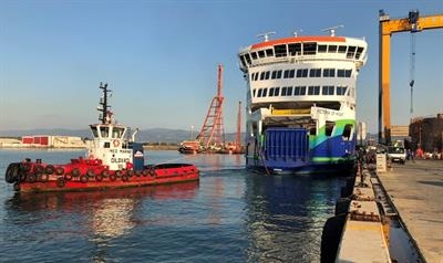 VICTORIA OF WIGHT is being towed to Portsmouth, a 17-day journey if weather conditions are favourable © Wightlink
