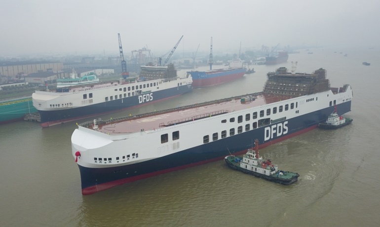 DFDS's first two newbuilds from Jinling will be introduced in the East Med © DFDS
