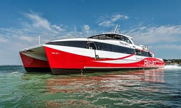 RED JET 7 has taken up service for Red Funnel © Maritime Photographic RED JET 7 has taken up service for Red Funnel © Maritime Photographic