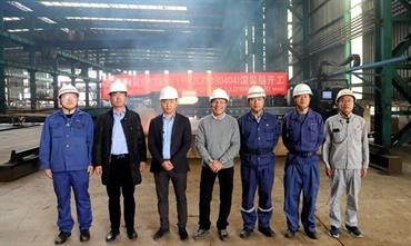 Construction of the first GG5G has officially started now with the first steel cutting © Jingling Shipyard Construction of the first GG5G has officially started now with the first steel cutting © Jingling Shipyard