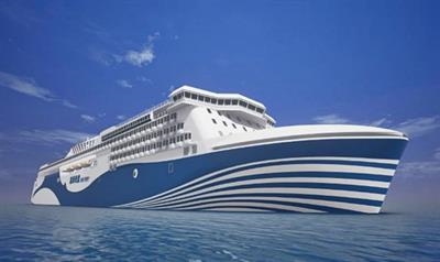 The 45,000gt ro-pax will be the largest ferry built for a Chinese operator © Huanghai Shipyard