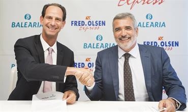 Fred. Olsen Express and Baleària to join forces: Andrés Marín on the left and Adolfo Utor on the right © Baleària