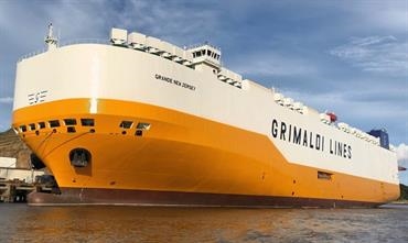 GRANDE NEW JERSEY is the fourth vessel in a seven-ship series Yangfan is building for the Grimaldi Group. © Grimaldi Group