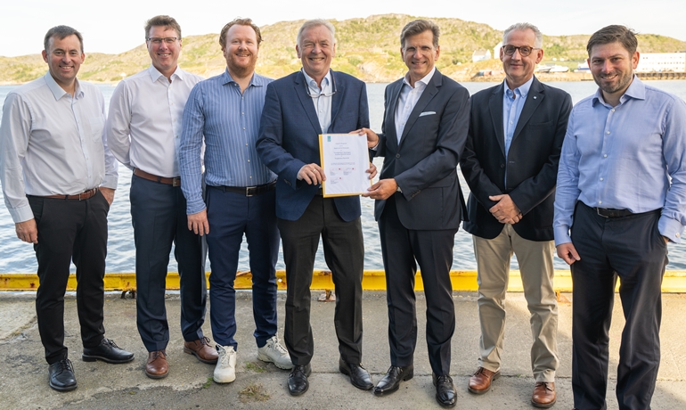 From left: Ole Petter Øren (Torghatten Nord), Eirik Olsen (Torghatten Nord), Gjermund Johannessen (Norwegian Ship Design), Torkild Torkildsen (Torghatten Nord), Markus Büsig (LR), Peter van der Graff (LR), Michael North (LR) From left: Ole Petter Øren (Torghatten Nord), Eirik Olsen (Torghatten Nord), Gjermund Johannessen (Norwegian Ship Design), Torkild Torkildsen (Torghatten Nord), Markus Büsig (LR), Peter van der Graff (LR), Michael North (LR)