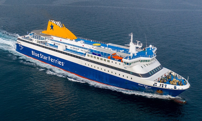 BLUE STAR MYCONOS now operates from Thessaloniki to the North Aegean and Cyclades. © George Giannakis