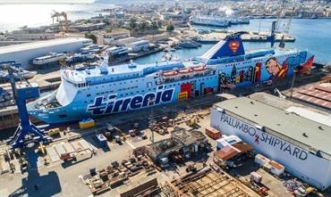 Tirrenia’s ATHARA at Palumbo Messina Shipyard © Paolo Galletta