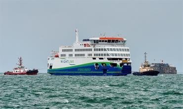 VICTORIA OF WIGHT today, 10 August, arrived in her new home waters © Maritime Photographic