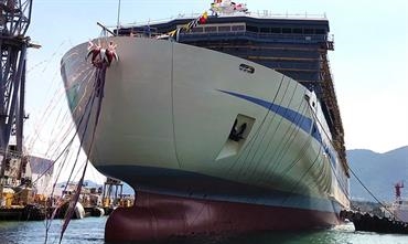 SETTSU was launched on 2 August and will be delivered in February 2020 © Mitsubishi Shipbuilding SETTSU was launched on 2 August and will be delivered in February 2020 © Mitsubishi Shipbuilding