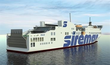 The new ferry will be slightly larger than Caronte & Tourist’s EOLIE, currently built at Sefine Shipyard © NAOS Ship and Boat Design The new ferry will be slightly larger than Caronte & Tourist’s EOLIE, currently built at Sefine Shipyard © NAOS Ship and Boat Design