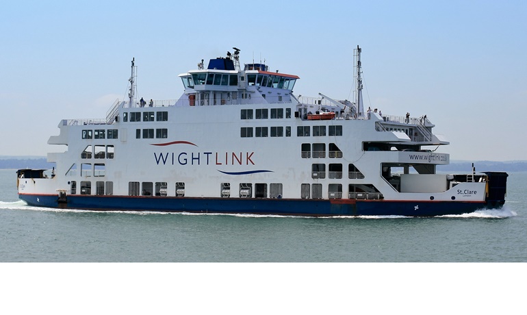 Steel cutting has started for Wightlink's new Portsmouth-Fishbourne service vessels where the current largest unit is ST.CLARE, dating from 2001. Photo © Wightlink) Steel cutting has started for Wightlink's new Portsmouth-Fishbourne service vessels where the current largest unit is ST.CLARE, dating from 2001. Photo © Wightlink)