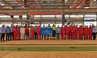Construction of AVIC Weihai Shipyard's yard number W0268 – understood to be named CÔTE D’OPALE – officially commenced on 30 May at 09:08 © AVIC Ship Construction of AVIC Weihai Shipyard's yard number W0268 – understood to be named CÔTE D’OPALE – officially commenced on 30 May at 09:08 © AVIC Ship