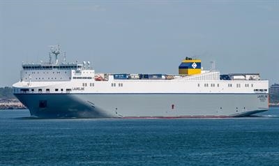 The Zeebrugge hub will become an integrated part of CLdN’s existing Leixões-Rotterdam service, operated by LAURELINE (illustrated) and the recently jumboized MAZARINE. © Frank Lose
