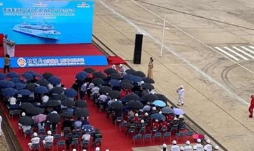 CMI Jinling Weihai Shipyard held a 'delivery ceremony' ahead of GALICIA's official hand-over to Stena RoRo. © CMI Jinling Weihai Shipyard