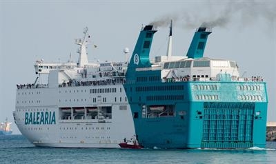 Baleària's new and likely temporary Nador-Sète 'COVID-19' route is operated by the REGINA BALTICA. © Frank Lose