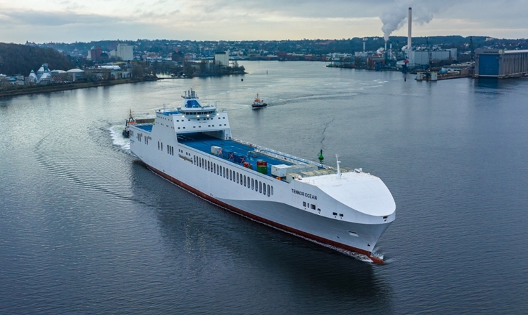 TENNOR OCEAN on the Flensburg Fjord © FSG/Finn Karstens